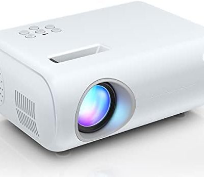 Mini Projector, CLOKOWE 2023 Upgraded Portable Projector with 9000 Lux and Full HD 1080P, Movie
