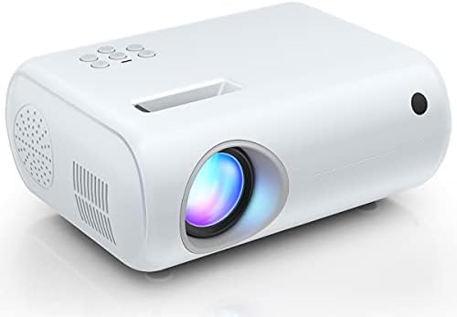 Mini Projector, CLOKOWE 2023 Upgraded Portable Projector with 9000 Lux and Full HD 1080P, Movie