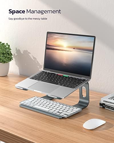 Nulaxy Laptop Stand, Ergonomic Aluminum Laptop Mount Computer Stand for Desk, Detachable Laptop - Image 6