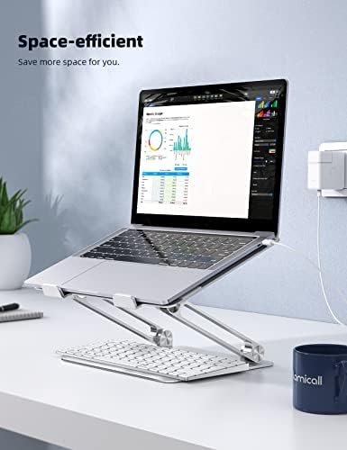 Lamicall Adjustable Laptop Stand, Portable Laptop Riser, Aluminum for Desk Foldable, Ergonomic - Image 6