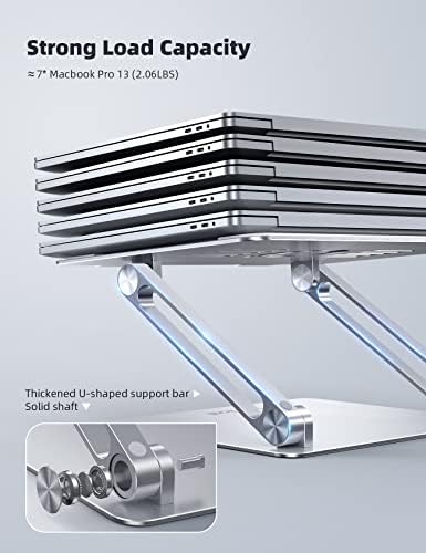 Lamicall Adjustable Laptop Stand, Portable Laptop Riser, Aluminum for Desk Foldable, Ergonomic - Image 5