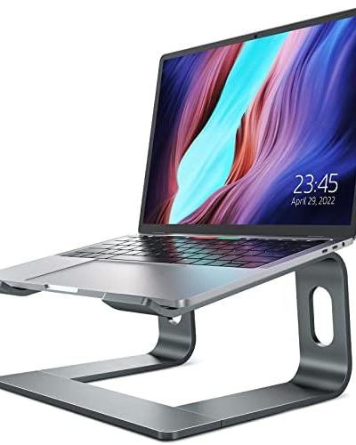 Nulaxy Laptop Stand, Ergonomic Aluminum Laptop Mount Computer Stand for Desk, Detachable Laptop