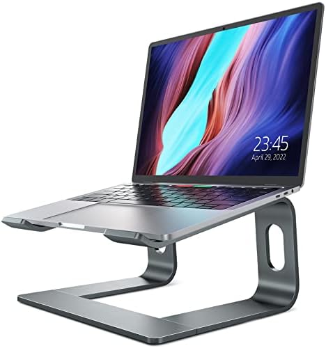 Nulaxy Laptop Stand, Ergonomic Aluminum Laptop Mount Computer Stand for Desk, Detachable Laptop