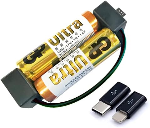 FIORIA Mini Smartphone Charger use AA/AAA Battery Portable Emergency Power with Micro USB Compatible