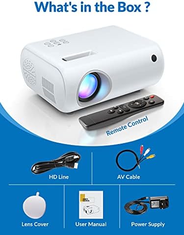 Mini Projector, CLOKOWE 2023 Upgraded Portable Projector with 9000 Lux and Full HD 1080P, Movie - Image 7
