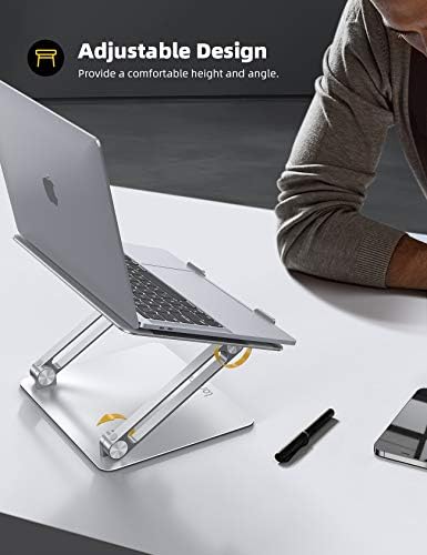 Lamicall Adjustable Laptop Stand, Portable Laptop Riser, Aluminum for Desk Foldable, Ergonomic - Image 7