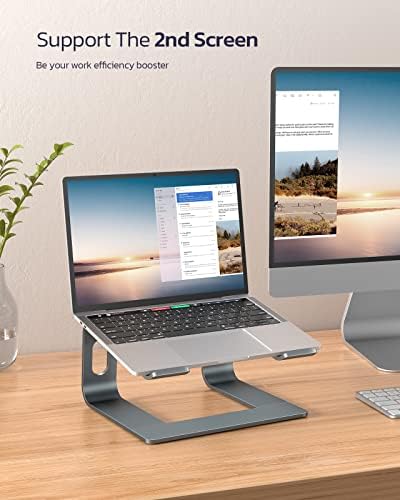 Nulaxy Laptop Stand, Ergonomic Aluminum Laptop Mount Computer Stand for Desk, Detachable Laptop - Image 7