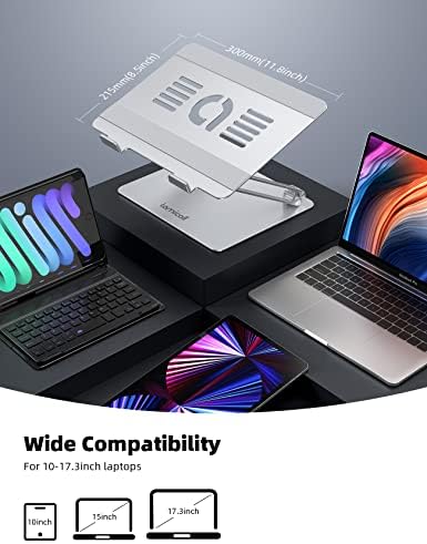 Lamicall Adjustable Laptop Stand, Portable Laptop Riser, Aluminum for Desk Foldable, Ergonomic - Image 4