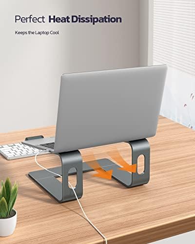 Nulaxy Laptop Stand, Ergonomic Aluminum Laptop Mount Computer Stand for Desk, Detachable Laptop - Image 3