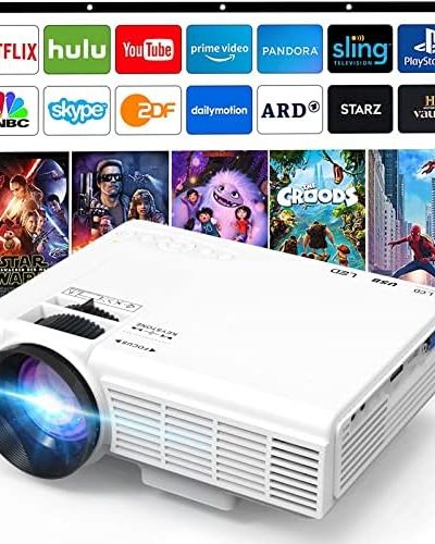 Mini Projector 7500 Lumens, 1080P Full HD Supported Mini Projector, Portable Home Movie Theater