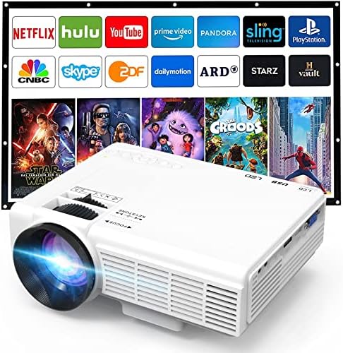 Mini Projector 7500 Lumens, 1080P Full HD Supported Mini Projector, Portable Home Movie Theater