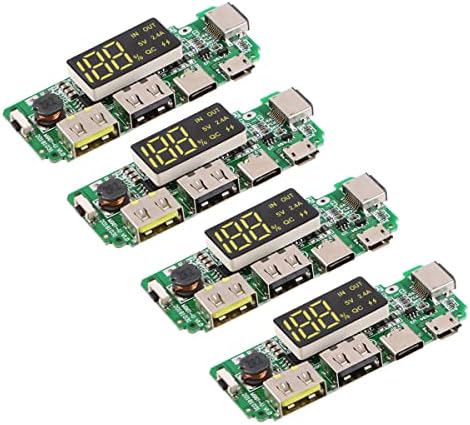 MakerFocus 4pcs 186 50 Charging Board Dual USB 5V 2.4A Mobile Power Bank Module 186 50 Lithium