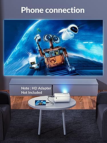 Mini Projector, CLOKOWE 2023 Upgraded Portable Projector with 9000 Lux and Full HD 1080P, Movie - Image 6