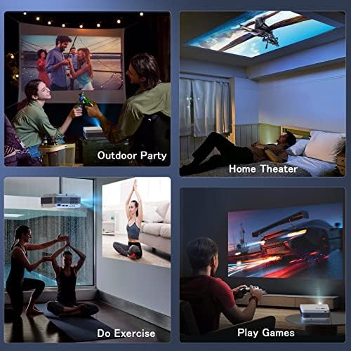 Projector with WiFi and Bluetooth, FUDONI 5G WiFi Native 1080P Outdoor Projector 11000L Support 4K, - Image 7