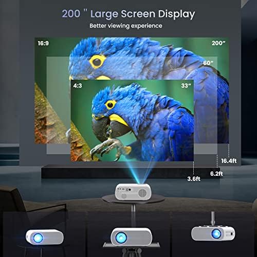 HOMPOW Projector, Native 1080P Full HD Bluetooth Projector with Speaker, 9500 Lumens Outdoor - Image 8