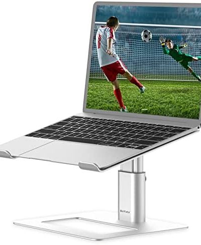BoYata Laptop Stand, Ergonomic Aluminum Height Adjustable Computer Stand Laptop Riser Holder for