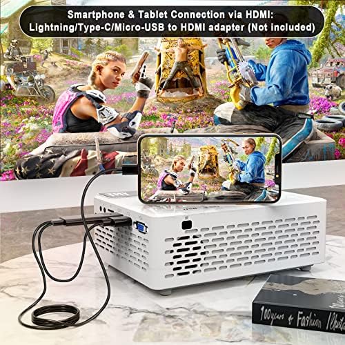 Mini Projector 7500 Lumens, 1080P Full HD Supported Mini Projector, Portable Home Movie Theater - Image 4